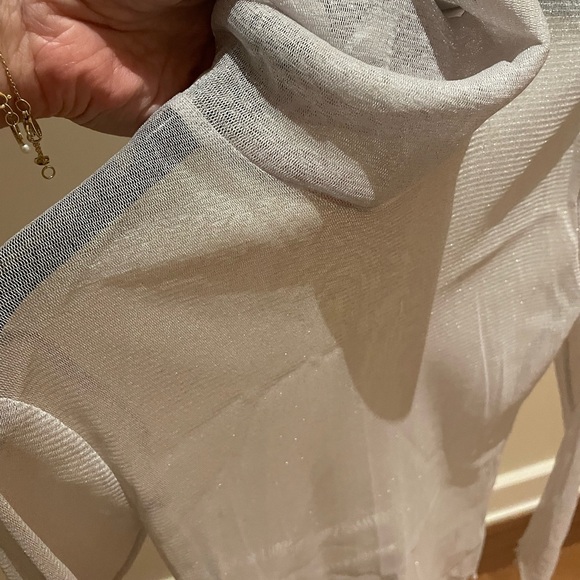 Jonathan Simkhai shiny silver turtleneck - Picture 3 of 10